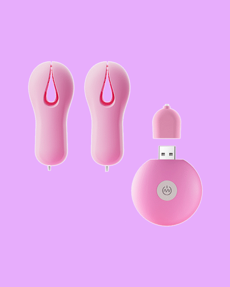 nipple clamp vibrating masturbator