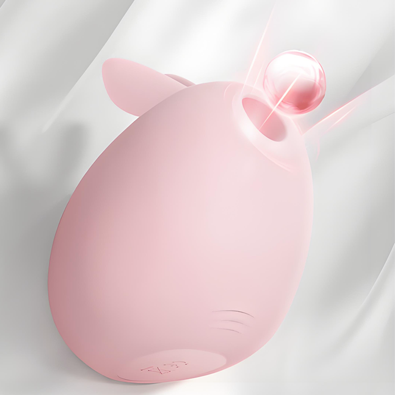 Rascal Rabbit vibrator with stimulating sucking and vibrating functions, a couple interactive flirting adult product